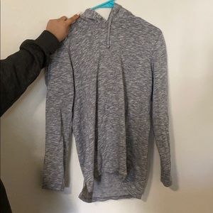 heathered gray long sleeve hoodie